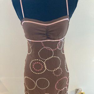 BGBC Silk Brown with Designs Dress